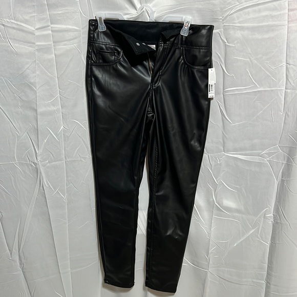 No Boundaries Denim - No Boundaries Juniors Faux Leather Corset Jeans